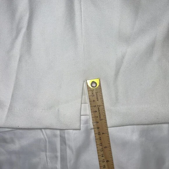 White House Black Market Skirt Double Rows Button Woven Fabric White Women’s 0 - Picture 9 of 13